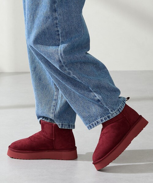 ORiental TRaffic（オリエンタルトラフィック）の「厚底ムートンショートブーツ/51409（その他・レディース・キャメル/ブラウン/ブラック/レッド・SS/S/M/L/LL/3L）」の20枚目の写真