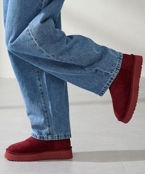 ORiental TRaffic（オリエンタルトラフィック）の「厚底ムートンショートブーツ/51409（その他・レディース・キャメル/ブラウン/ブラック/レッド・SS/S/M/L/LL/3L）」の22枚目の写真