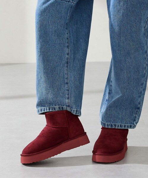 ORiental TRaffic（オリエンタルトラフィック）の「厚底ムートンショートブーツ/51409（その他・レディース・キャメル/ブラウン/ブラック/レッド・SS/S/M/L/LL/3L）」の18枚目の写真