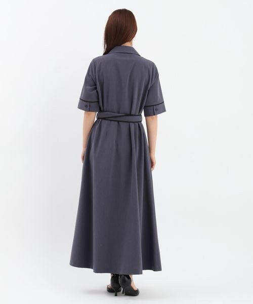 Andemiu（アンデミュウ）の「パイピングトレンチワンピース（ワンピース/ドレス・サーモンオレンジ(45)/ベージュ(52)/ネイビー(89)・F）」の16枚目の写真