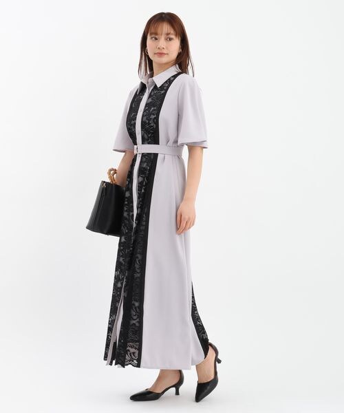 Andemiu（アンデミュウ）の「フロントキリカエレースワンピース（ワンピース/ドレス・ライトグレー(11)/グリーン(71)/ネイビー(88)・F）」の8枚目の写真