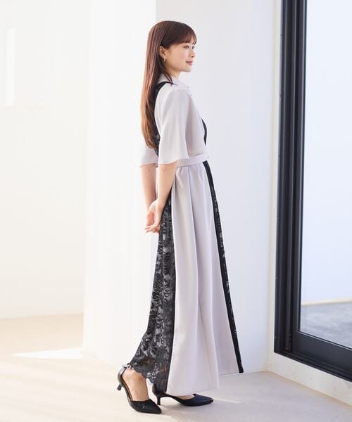 Andemiu（アンデミュウ）の「フロントキリカエレースワンピース（ワンピース/ドレス・ライトグレー(11)/グリーン(71)/ネイビー(88)・F）」の5枚目の写真
