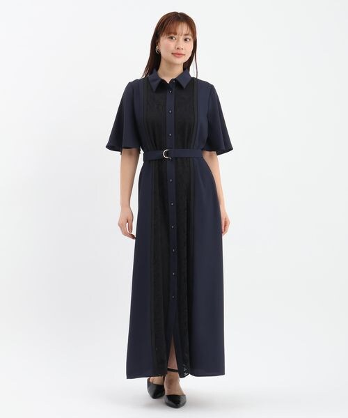 Andemiu（アンデミュウ）の「フロントキリカエレースワンピース（ワンピース/ドレス・ライトグレー(11)/グリーン(71)/ネイビー(88)・F）」の12枚目の写真