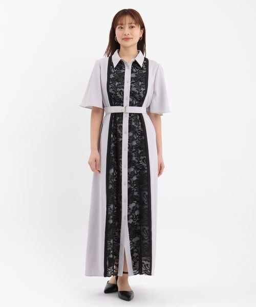Andemiu（アンデミュウ）の「フロントキリカエレースワンピース（ワンピース/ドレス・ライトグレー(11)/グリーン(71)/ネイビー(88)・F）」の14枚目の写真