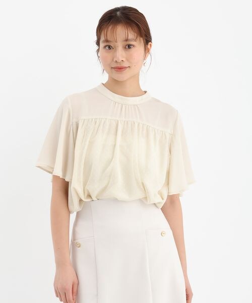 Andemiu（アンデミュウ）の「ドットチュールブラウス（トップス・オフ(05)/アイボリー(08)/ブラック(09)・F）」の11枚目の写真