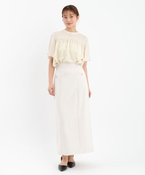 Andemiu（アンデミュウ）の「ドットチュールブラウス（トップス・オフ(05)/アイボリー(08)/ブラック(09)・F）」の7枚目の写真