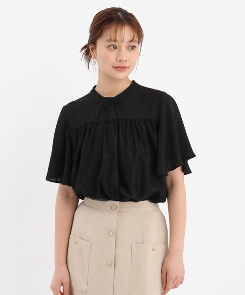 Andemiu（アンデミュウ）の「ドットチュールブラウス（トップス・オフ(05)/アイボリー(08)/ブラック(09)・F）」の13枚目の写真