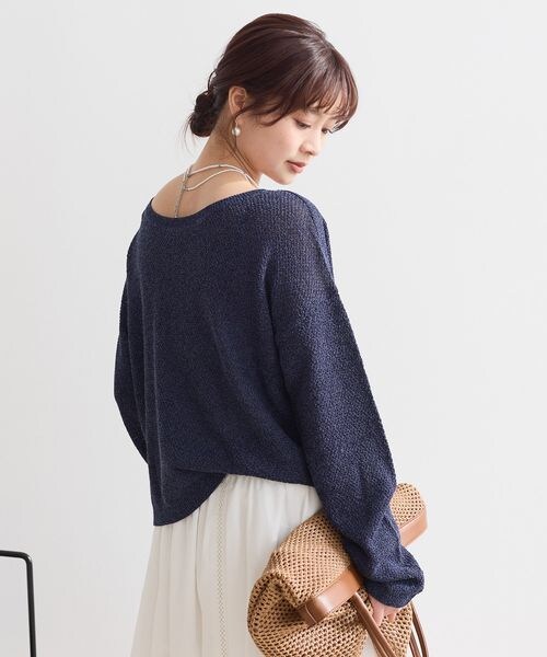 Andemiu（アンデミュウ）の「リネンコンプルオーバー（トップス・オフ(05)/チャコール(18)/ネイビー(88)・F）」の2枚目の写真