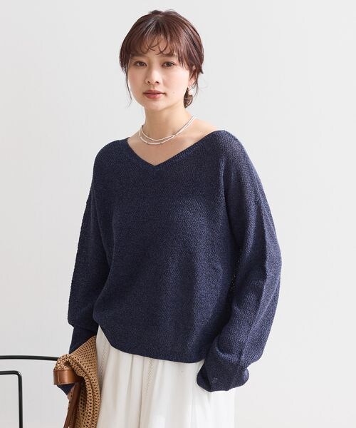 Andemiu（アンデミュウ）の「リネンコンプルオーバー（トップス・オフ(05)/チャコール(18)/ネイビー(88)・F）」の9枚目の写真