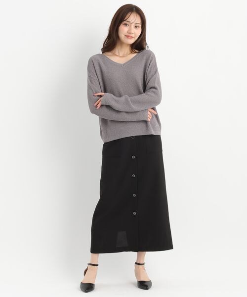 Andemiu（アンデミュウ）の「リネンコンプルオーバー（トップス・オフ(05)/チャコール(18)/ネイビー(88)・F）」の12枚目の写真