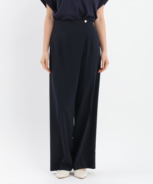 Andemiu（アンデミュウ）の「ラップ風ボタンパンツ（パンツ・ベージュ(52)/ネイビー(88)・S/M）」の10枚目の写真