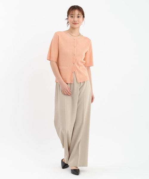 Andemiu（アンデミュウ）の「ラップ風ボタンパンツ（パンツ・ベージュ(52)/ネイビー(88)・S/M）」の6枚目の写真