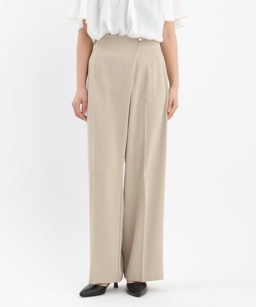 Andemiu（アンデミュウ）の「ラップ風ボタンパンツ（パンツ・ベージュ(52)/ネイビー(88)・S/M）」の8枚目の写真