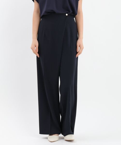 Andemiu（アンデミュウ）の「ラップ風ボタンパンツ（パンツ・ベージュ(52)/ネイビー(88)・S/M）」の9枚目の写真