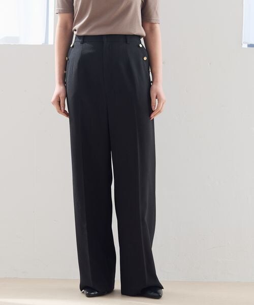 Andemiu（アンデミュウ）の「マリンストレートパンツ（パンツ・ブラック(09)/ライトベージュ(51)/ライトブルー(84)・S/M）」の5枚目の写真