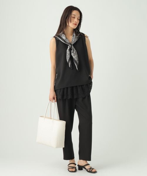 Elura（エルーラ）の「サラサラリラクシーテーパードパンツ＜低身長サイズあり＞（その他・オフホワイト05/ブラック09/モカ56/ダークブラウン58/ミント72・M/L/低身長FREE）」の11枚目の写真