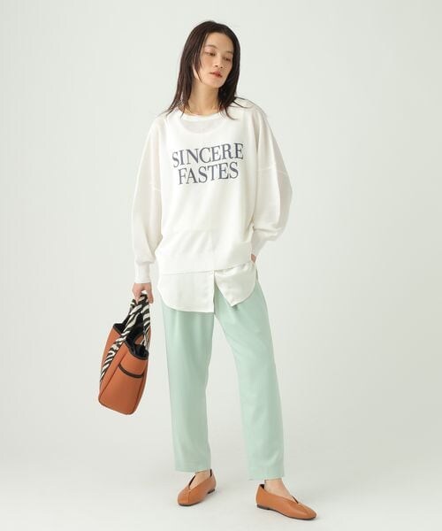 Elura（エルーラ）の「サラサラリラクシーテーパードパンツ＜低身長サイズあり＞（その他・オフホワイト05/ブラック09/モカ56/ダークブラウン58/ミント72・M/L/低身長FREE）」の22枚目の写真