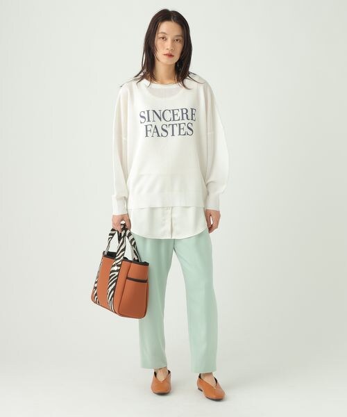 Elura（エルーラ）の「サラサラリラクシーテーパードパンツ＜低身長サイズあり＞（その他・オフホワイト05/ブラック09/モカ56/ダークブラウン58/ミント72・M/L/低身長FREE）」の21枚目の写真