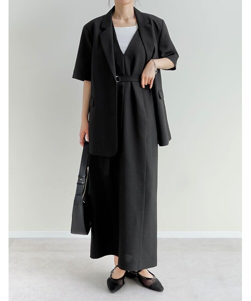 Re:EDIT（リエディ）の「ホップサックツイードVネックジャンスカ - ワンピース通販 | 人気レディースファッション - Re:EDIT（リエディ）（その他・レディース・ブラック/グレー/ブラウン/イエローベージュ・SC/M/MT/L）」の21枚目の写真