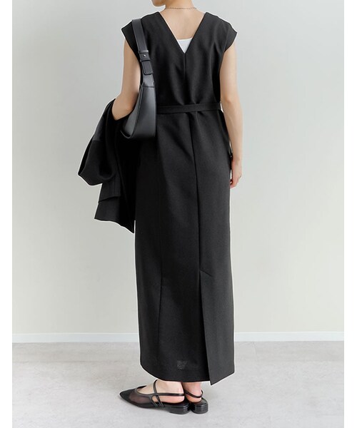 Re:EDIT（リエディ）の「ホップサックツイードVネックジャンスカ - ワンピース通販 | 人気レディースファッション - Re:EDIT（リエディ）（その他・レディース・ブラック/グレー/ブラウン/イエローベージュ・SC/M/MT/L）」の20枚目の写真