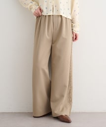 Kastane | 【3.12(木)12:00発売/S.Mサイズ展開】B サイドレーススラックス(スラックス)