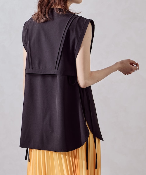 ORiental TRaffic（オリエンタルトラフィック）の「エプロンカラーノースリブラウス/AC1035（その他・レディース・ブラック/グリーン/ホワイト・FREESIZE）」の8枚目の写真