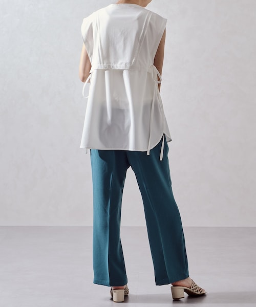 ORiental TRaffic（オリエンタルトラフィック）の「エプロンカラーノースリブラウス/AC1035（その他・レディース・ブラック/グリーン/ホワイト・FREESIZE）」の10枚目の写真