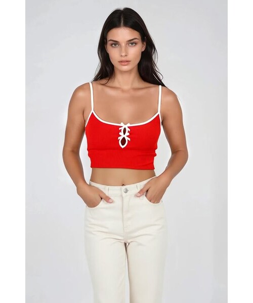 TOBI（-）の「Sweet Tease Cutout Bow Cami Top - Pink（トップス・レディース・other）」の10枚目の写真