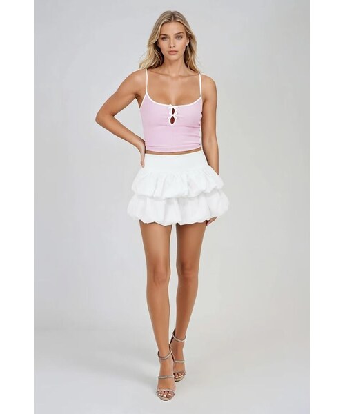 TOBI（-）の「Sweet Tease Cutout Bow Cami Top - Pink（トップス・レディース・other）」の2枚目の写真