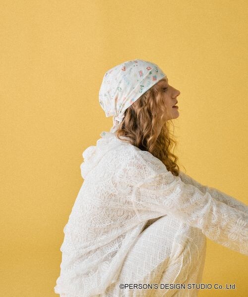 JEANASIS（ジーナシス）の「ガラスカーフ（その他・レディース・ホワイト系その他(05)/ブラック系その他(09)・FREE）」の4枚目の写真