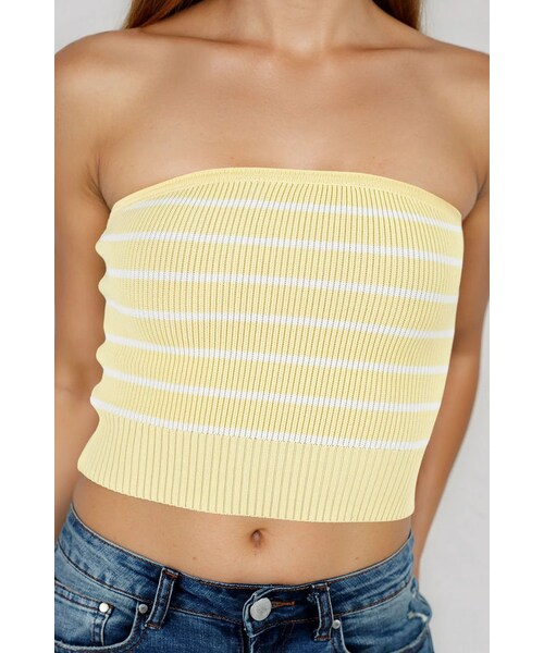 TOBI（-）の「Act Cute Strapless Stripe Crop Top - Black（トップス・レディース・other）」の16枚目の写真