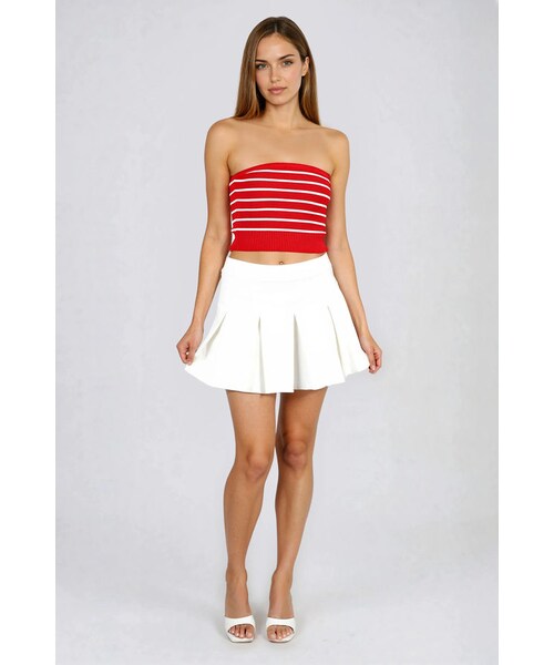 TOBI（-）の「Act Cute Strapless Stripe Crop Top - Black（トップス・レディース・other）」の5枚目の写真