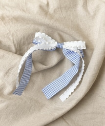 3coins | ギンガムチェックリボンクリップ／KIDS(バレッタ/ヘアクリップ)