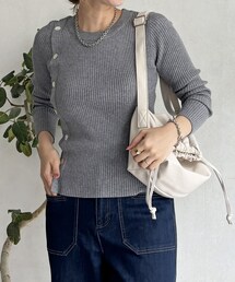 un dix cors | ボタンデザインクルーネックプルオーバー(ニット/セーター)