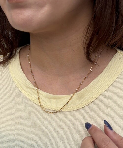 Lattice（Lattice）の「＜ステンレス＞パールネックレス（ネックレス・レディース・シルバー/ゴールド・FREE）」の2枚目の写真