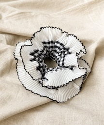 3coins | ギンガムチェックフリルシュシュ／KIDS(シュシュ)