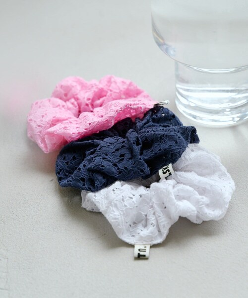 Kastane（カスタネ）の「【fiw./3.12(木)12:00発売/WEB先行】レースシュシュ（シュシュ・レディース・ピンク/ネイビー/アイボリー・F）」の3枚目の写真