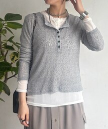 un dix cors | レイヤードヘンリープルオーバー(Tシャツ/カットソー)