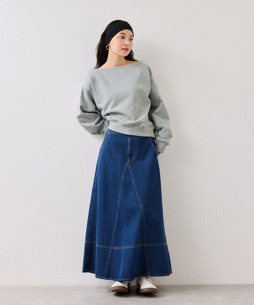 VIS（ビス）の「VIS別注オフショルスウェットトップス（その他・キナリ(16)(06)/ライトグレー(08)(22)/ネイビー(40)(80)・F）」の20枚目の写真