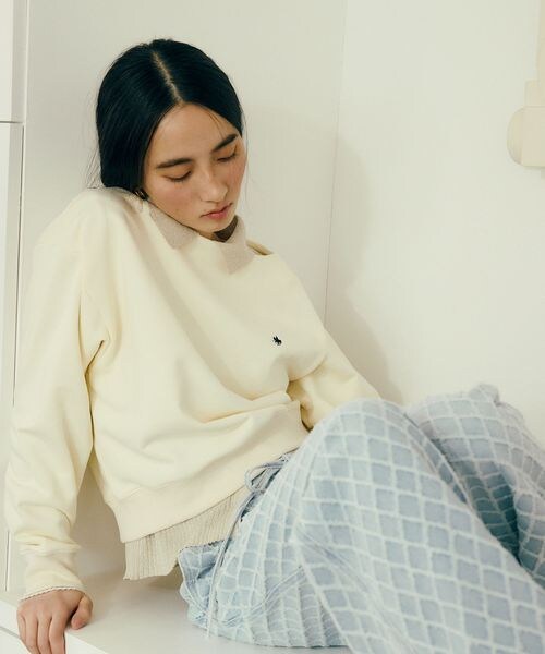 VIS（ビス）の「VIS別注オフショルスウェットトップス（その他・キナリ(16)(06)/ライトグレー(08)(22)/ネイビー(40)(80)・F）」の9枚目の写真