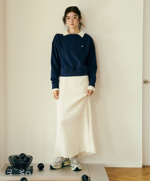 VIS（ビス）の「VIS別注オフショルスウェットトップス（その他・キナリ(16)(06)/ライトグレー(08)(22)/ネイビー(40)(80)・F）」の3枚目の写真