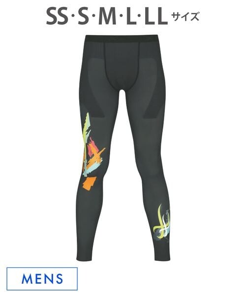 WACOAL（ワコール）の「スポーツタイツ 股関節・腰サポート ロング/HOO509（その他・レディース・BL_ブラック/GR_グリーン・XS/S/M/L）」の2枚目の写真