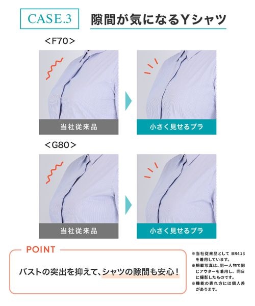 WACOAL(ワコール)の「小さく見せるブラ(シンプル)/BRB452(G-H90-95)(その他・PO_ピーチ・G90/G95)」の6枚目の写真
