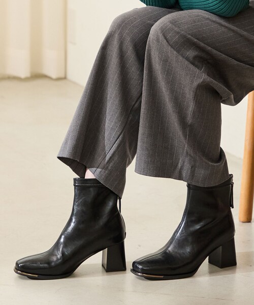 ORiental TRaffic（オリエンタルトラフィック）の「メタリックトゥパーツヒールショートブーツ/51426（その他・レディース・ブラック/ブラウン・S/M/L/LL）」の5枚目の写真