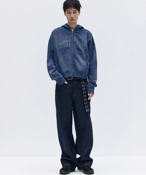 ALAND（エーランド）の「MAISON MINED／クロップフードジップ（その他・ベージュ(55)/ネイビー(88)・S/M）」の3枚目の写真