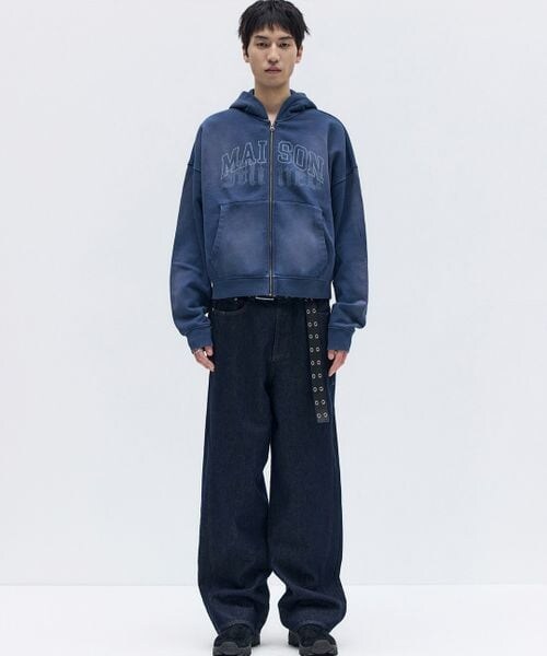 ALAND（エーランド）の「MAISON MINED／クロップフードジップ（その他・ベージュ(55)/ネイビー(88)・S/M）」の4枚目の写真