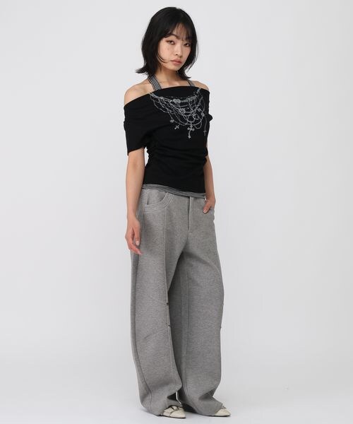 ALAND（エーランド）の「3.3 Field Trip／スタッズカーブスウェットパンツ（その他・グレー(15)/ブラック(19)・S/M）」の5枚目の写真