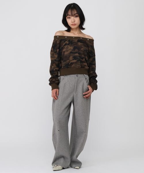 ALAND（エーランド）の「3.3 Field Trip／スタッズカーブスウェットパンツ（その他・グレー(15)/ブラック(19)・S/M）」の3枚目の写真