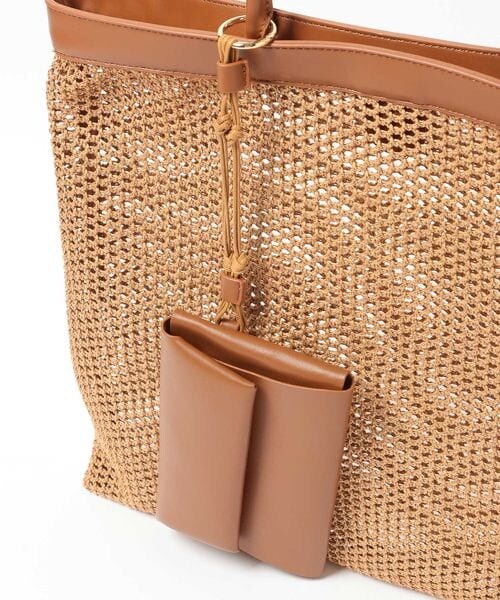 Andemiu（アンデミュウ）の「メッシュスクエアトート（バッグ・ホワイト(08)/ブラウン(58)・F）」の13枚目の写真