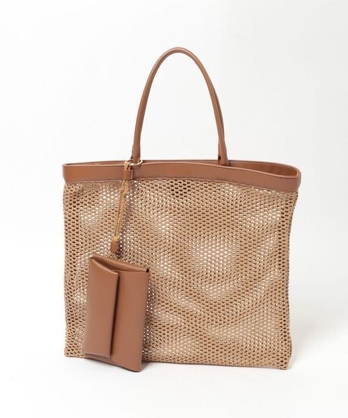 Andemiu（アンデミュウ）の「メッシュスクエアトート（バッグ・ホワイト(08)/ブラウン(58)・F）」の8枚目の写真